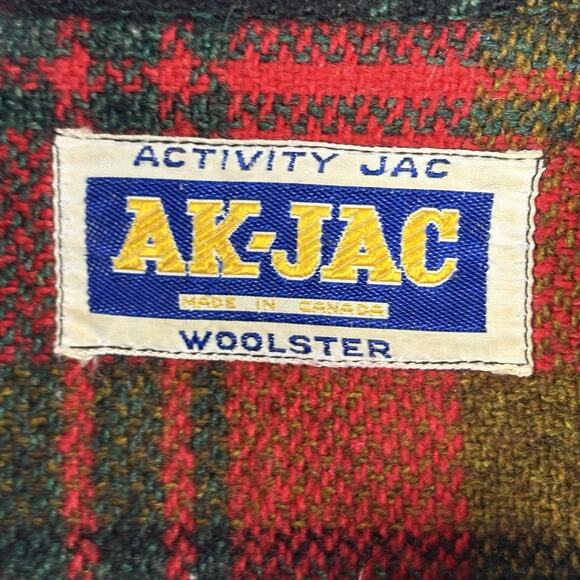 Vintage Men’s 70s Ak-Jac Woolster Shacket Jacket Plaid Canada Size XL - Picture 5 of 5
